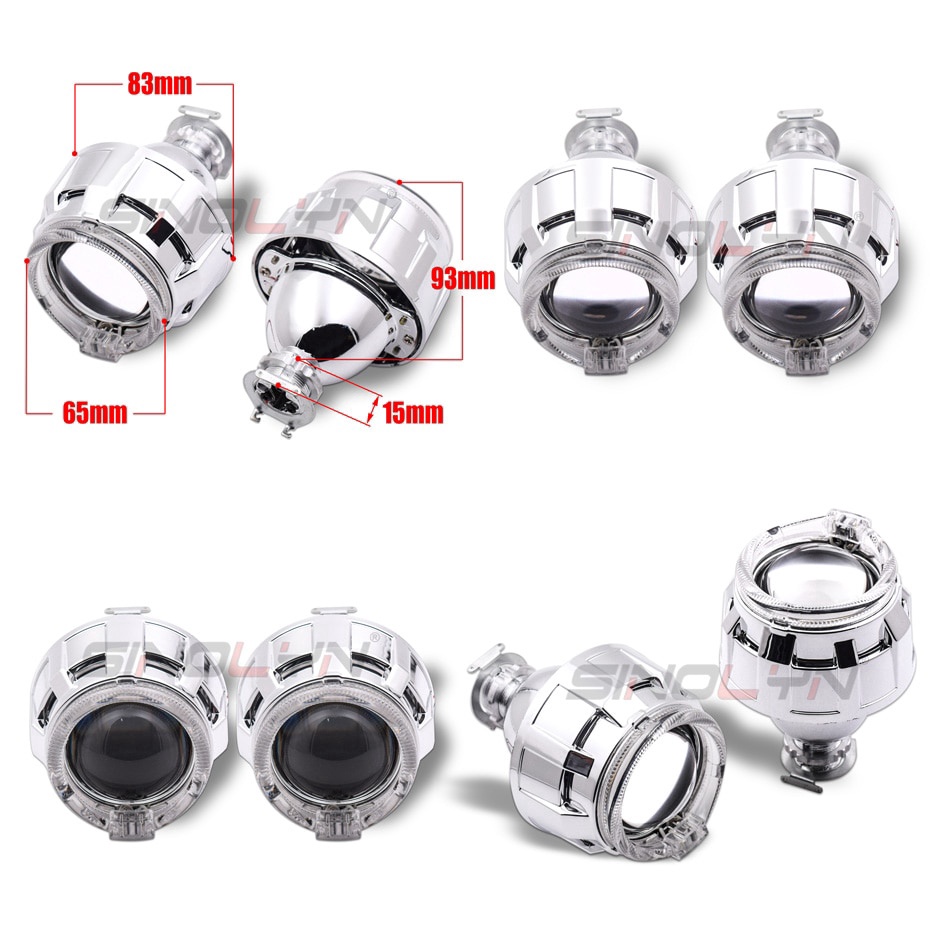 Đèn pha LED 2 Inch DRL Halo cho xe hơi/xe máy H4 H7