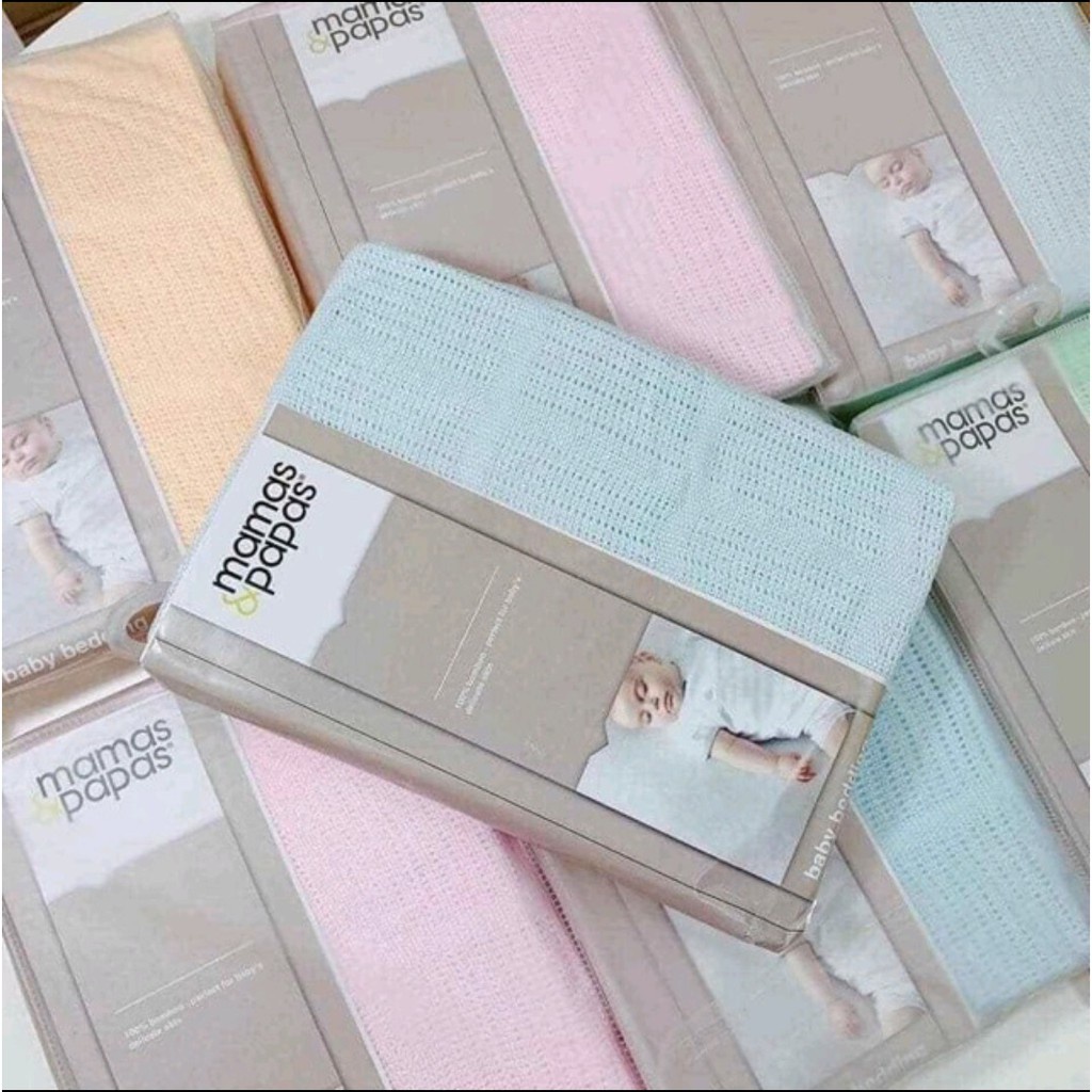 Chăn Lưới Sợi Tre Xuất Anh - Chăn Hè Cho Bé Bamboo Siêu Thoáng Mát Mamas&amp;Papas