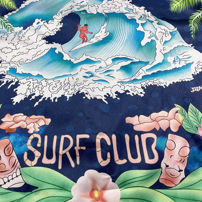 Áo sơmi Casablanca surf club midnight shirt ss21
