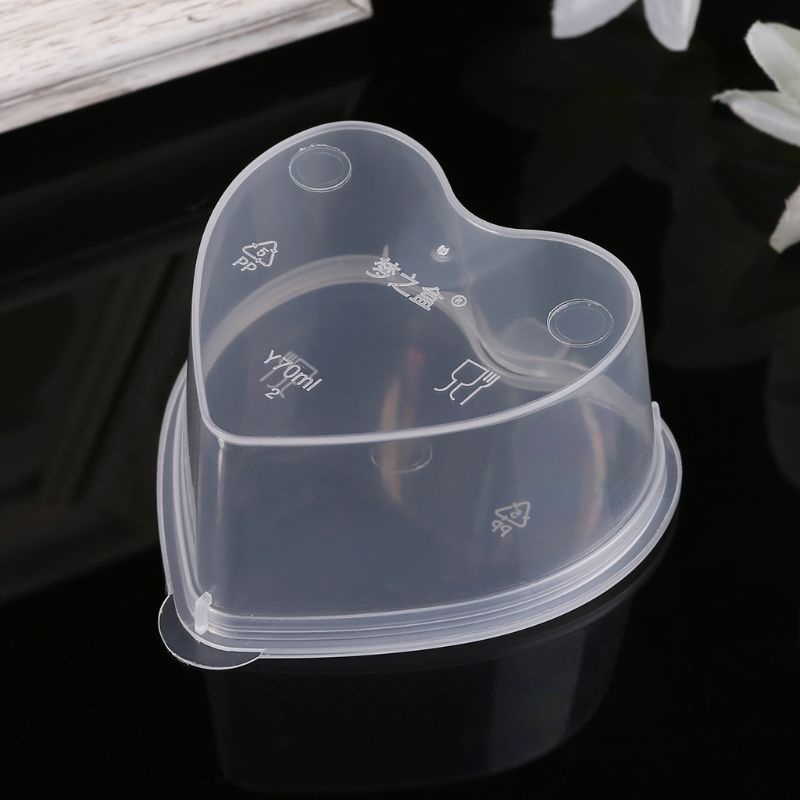 ✿ Set 10 Cốc Đựng Nước Sốt Hình Trái Tim 70ml Sử Dụng Một Lần Tiện Lợi