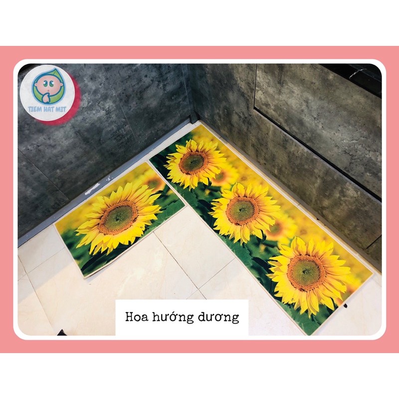 Thảm Bếp 3D lót sàn hàng loại 1 thấm hút nước chống trơn trượt giá Rẻ(Bộ 2 thảm) | BigBuy360 - bigbuy360.vn