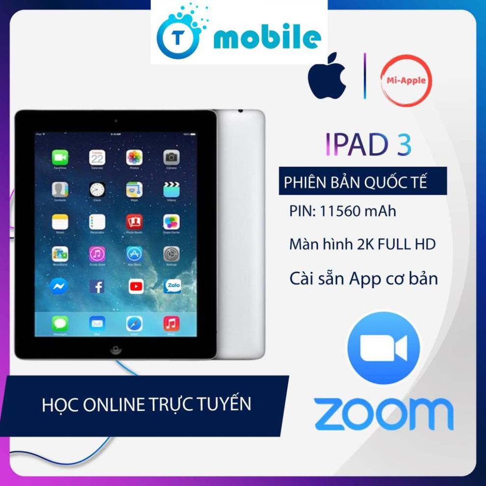 iPad 3 CHÍNH HÃNG Apple bản wifi 16GB Bh 6 THÁNG 1 đổi 1 tại nhà trong 30 ngày