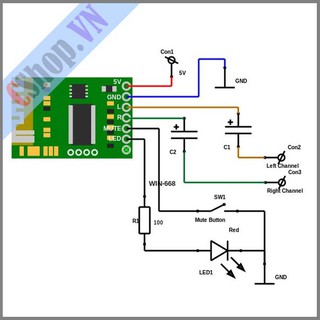 Mạch thu phát âm thanh Bluetooth 4.0 5V