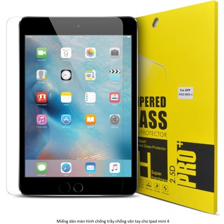 Miếng dán màn hình chống trầy chống vân tay cho iPad Mini 4