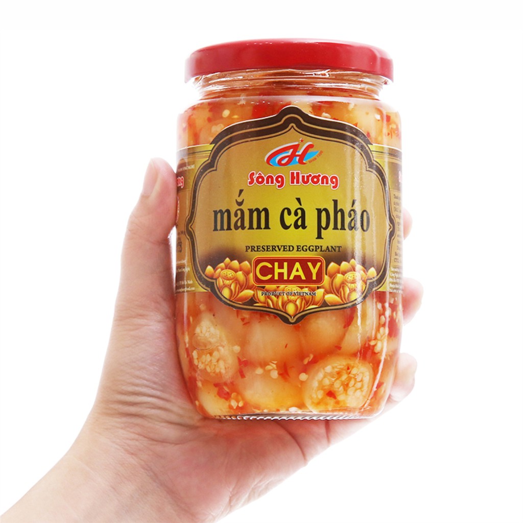 2 Hũ Mắm Cà Pháo Chay Sông Hương Foods Hũ 390g - Ăn kèm cơm , bún , phở , mì tôm , ăn vặt , thịt nướng