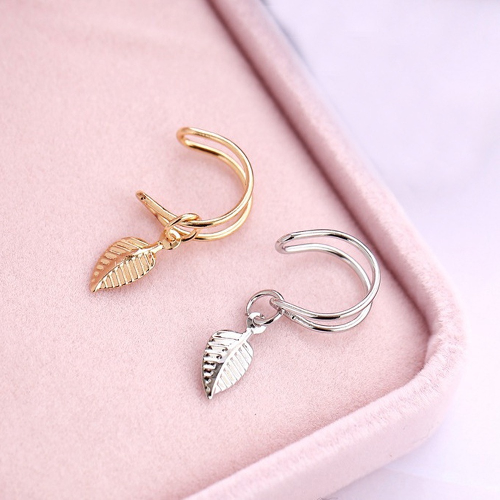 Set 5 Khuyên Kẹp Sụn Tai Chữ C Hai Lớp Không Cần Xỏ Lỗ Phong Cách Bohemia