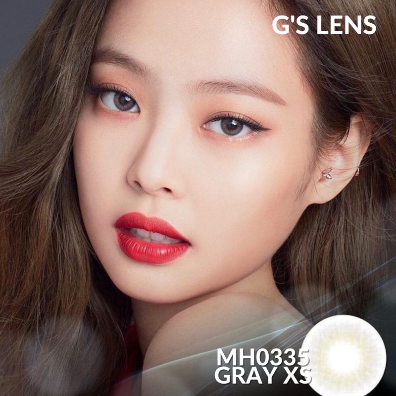 Kính Áp Tròng Lens Xám Tây Tự Nhiên Hot Douyin Size XS 14mm Có 0 Đến 6 Độ Lệch Độ MH0335 Gray
