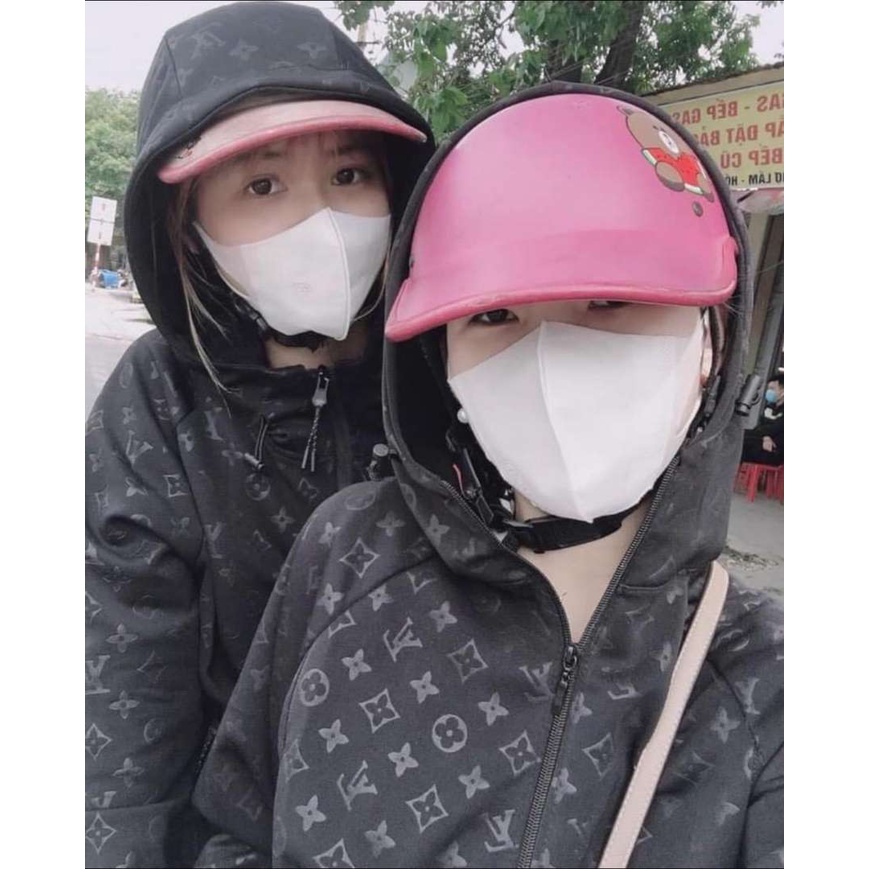 áo chống nắng nam kim cương dập vân LV 4 màu chất thông hơi có mũ trùm chống tia uv (ảnh thật phía sau )