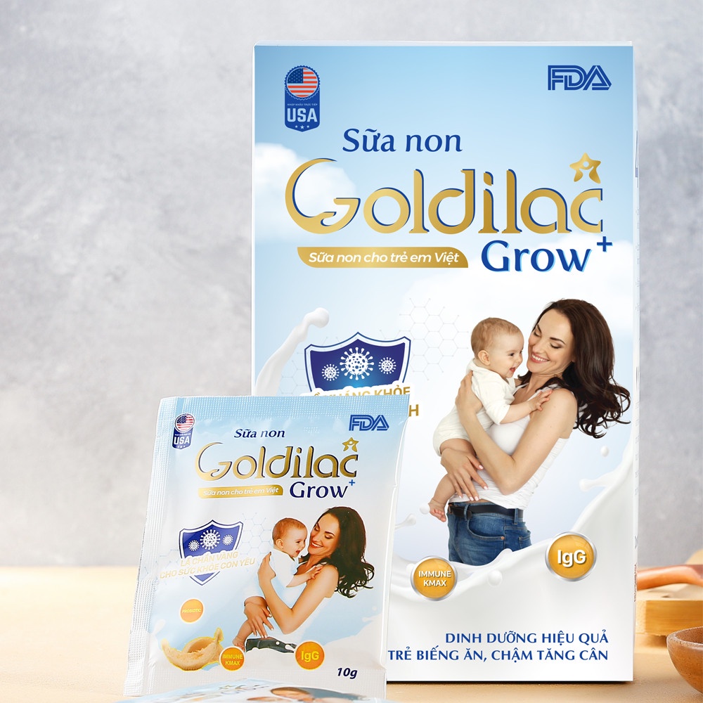 [CHÍNH HÃNG] 1 GÓI DÙNG THỬ SỮA NON GOLDILAC GROW 10 gam