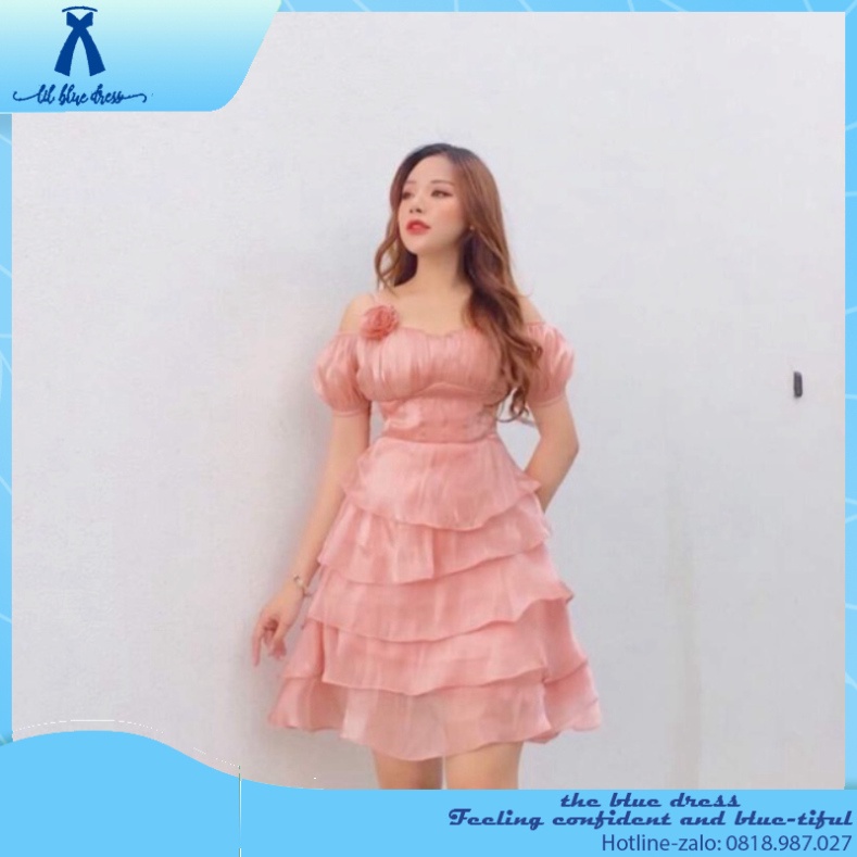 ✨QUẢNG CHÂU✨🔥FREESHIP🔥 Đầm xoè dự tiệc tầng đính hoa 3D - size M/L ( kèm ảnh/video thật) MS136V bigsize công chúa tiệc