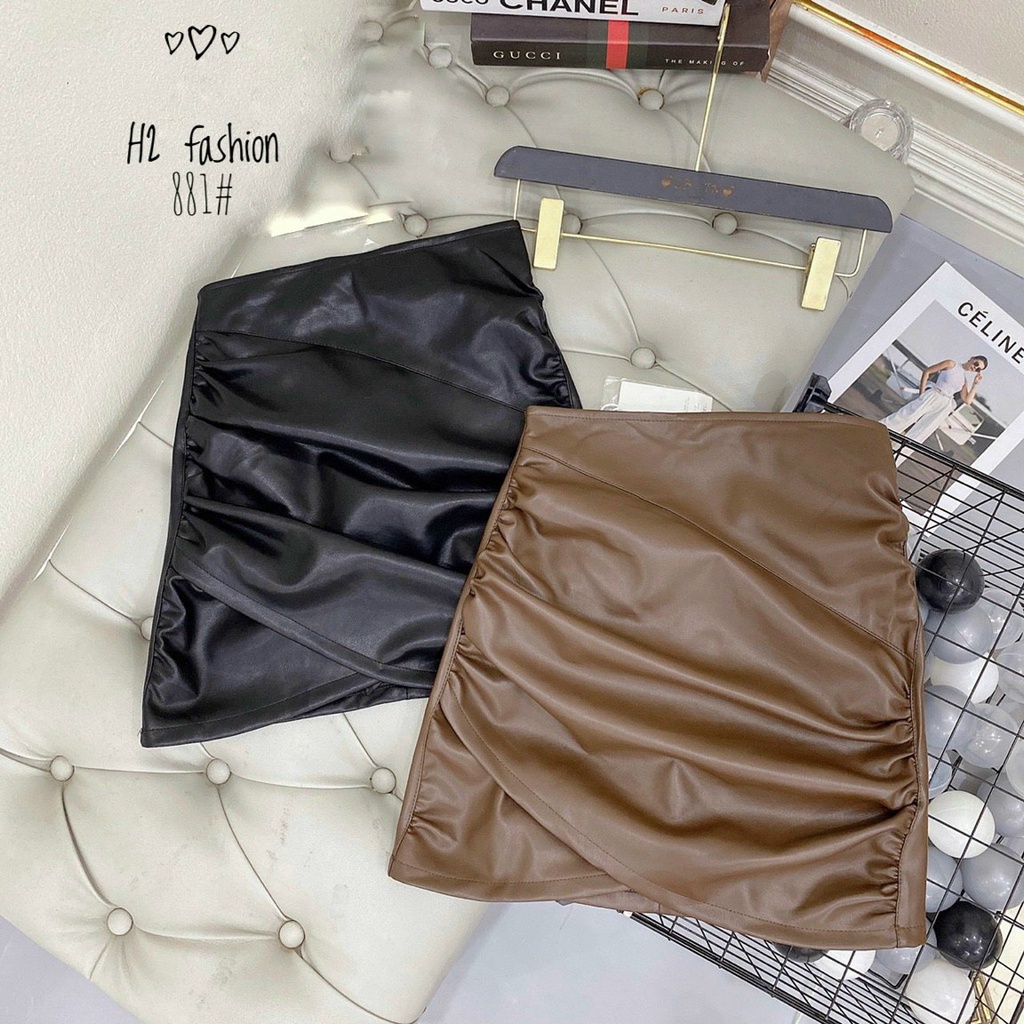 Chân váy rúm bên dáng ôm, Chân váy A cạp cao sexxy CV881 - Nhinhi Shop