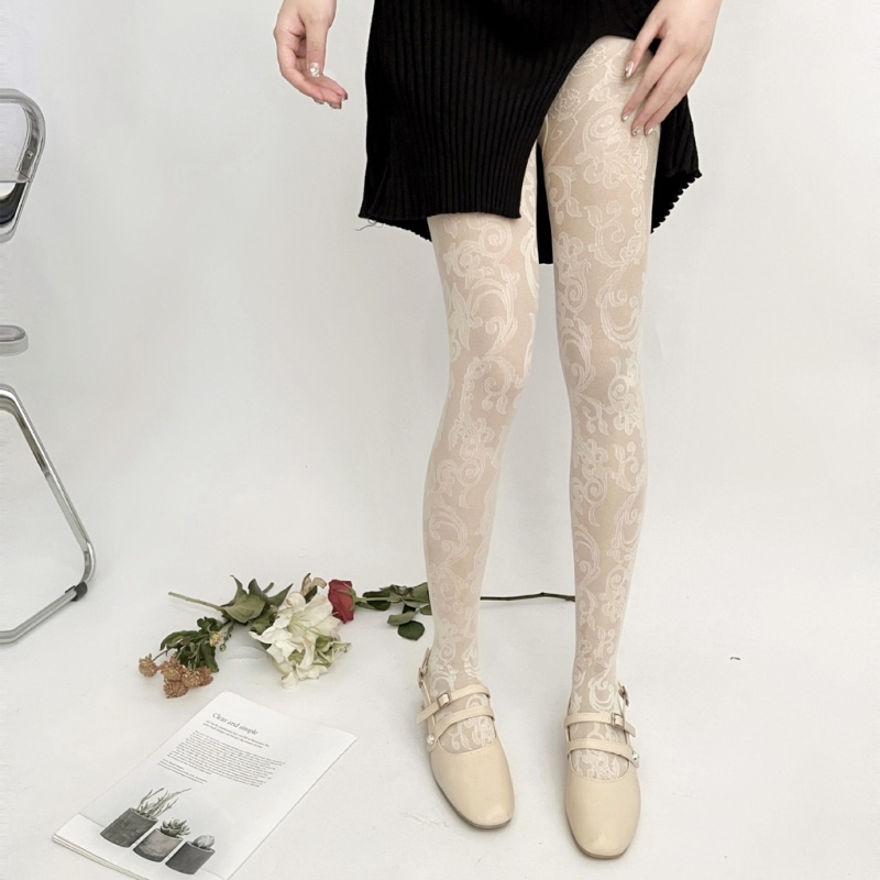Quần Tất Siêu Mỏng Họa Tiết Hoa Hồng Thời Trang Mùa Hè Cho Nữ