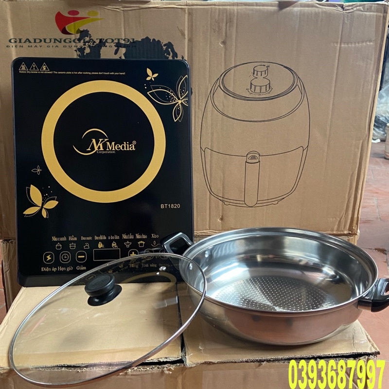 ☘️BẾP ĐIỆN TỪ MEDIA BT1820 MÀN HÌNH CẢM ỨNG+TẶNG KÈM NỒI