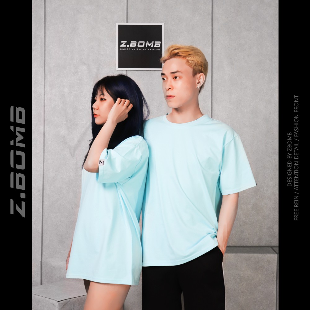 Áo Thun Oversize Dáng Unisex Nam Nữ Tay Lỡ Form Rộng Basic Tee ZBOMB | BigBuy360 - bigbuy360.vn
