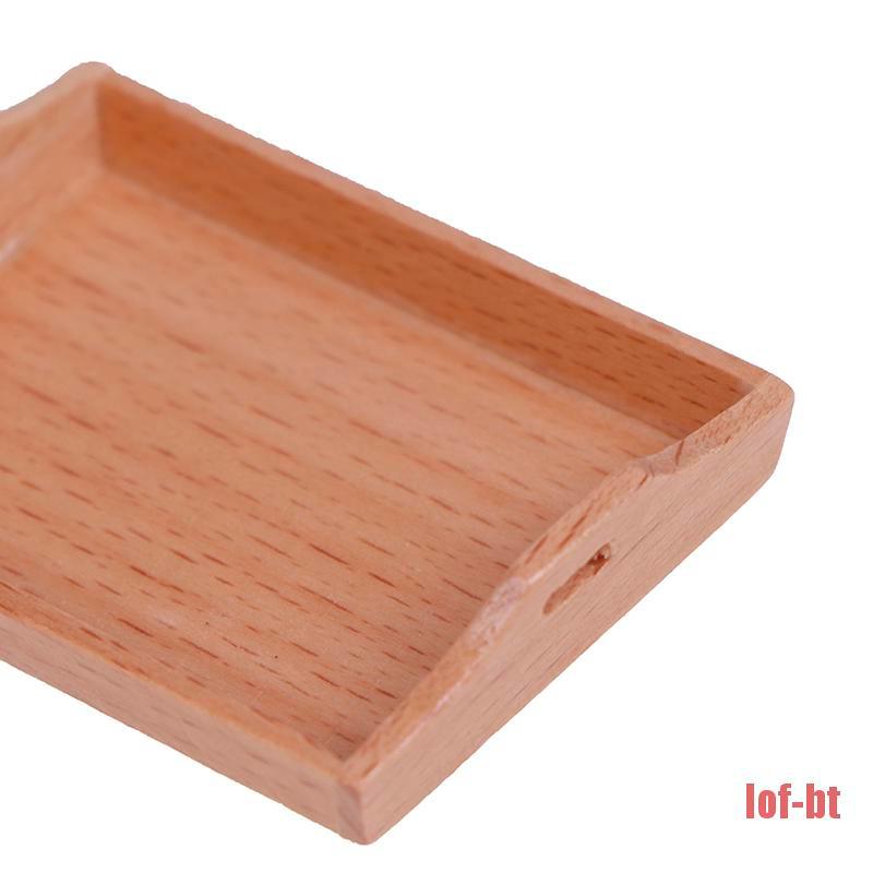 Khay Gỗ Đựng Thức Ăn Cho Búp Bê Tỉ Lệ 1 / 12