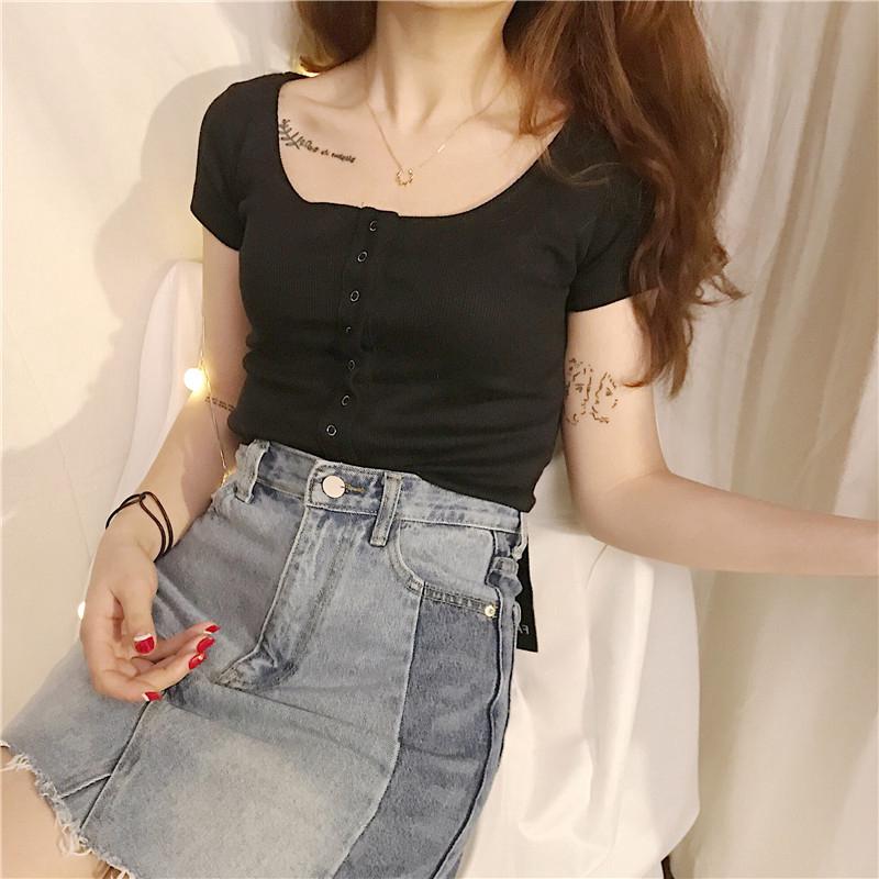 Girls T-shirts Solid color Tops Cotton High quality Fast delivery