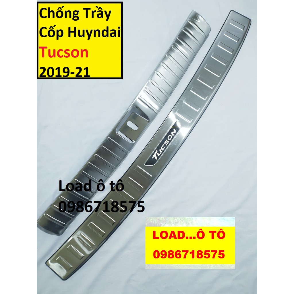 Chống Trầy Cốp Xe Huyndai Tucson 2018-2021 Trong, Ngoài Inox Cao Cấp