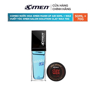 Combo Nước hoa Xmen Mann up Air 50ml + Wax Vuốt tóc Xmen Salon Solution Clay Wax 70g