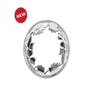 Chụp nến trang trí - Matte Silver Kitten