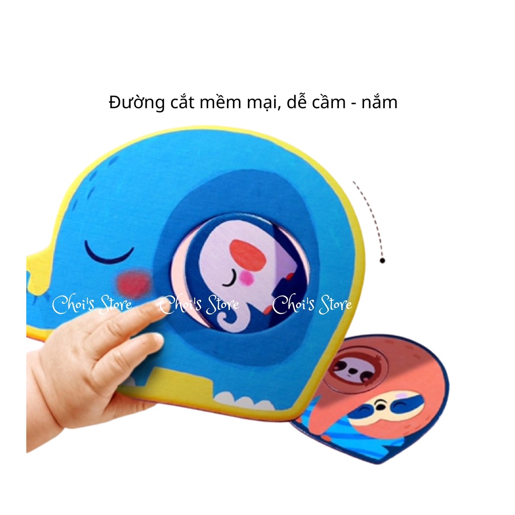 Ghép hình 2 mảnh xếp hình 24 chi tiết kích thích khả năng quan sát, tư duy Joan Mirro Baby Puzzle  Choi Store 33