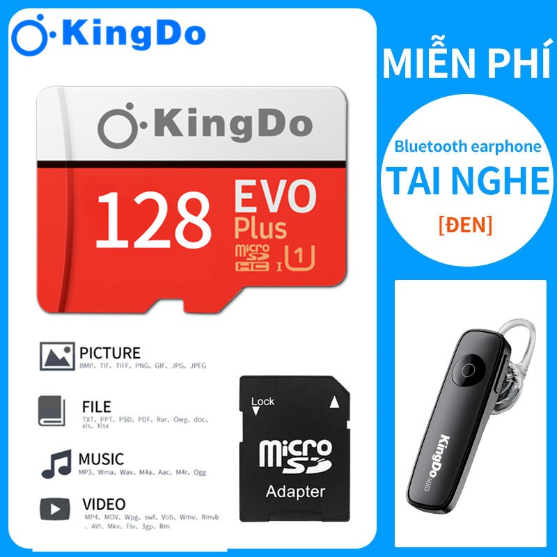 【Tai nghe bluetooth miễn phí】Thẻ nhớ Micro Sd cấp 10 tốc độ 100mb / S Tf U3 4k  128GB 64GB