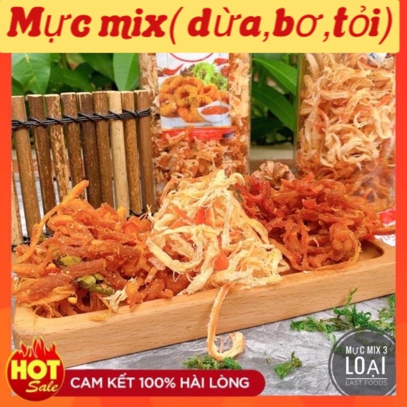 [SALE SHOP MỚI] Mực Mix (Dừa - Bơ Tỏi - Tomyum) 300G - Ăn Vặt Linhlinh