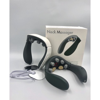 Máy massage cổ vai gáy cao cấp có chế độ làm nóng và 2 miếng dán xung điện thiết kế đẹp mẫu máy ôm cổ