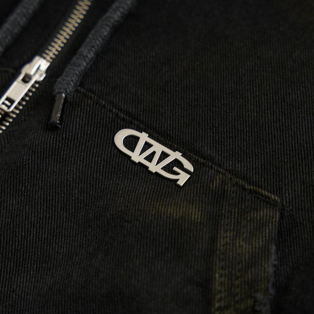 TRASH FULLZIP HOODIE BLACK / Áo hoodie vải jeans / GAMBLE WORLDWIDE