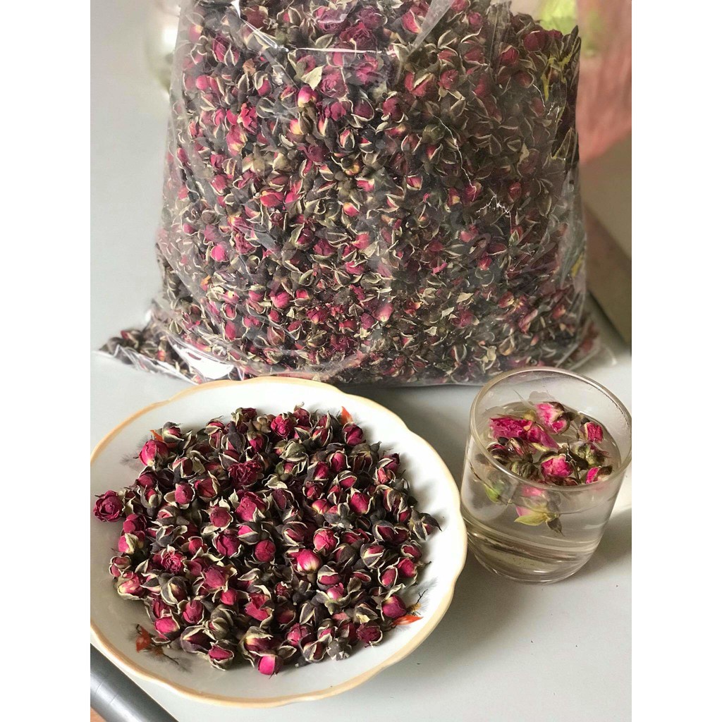 Nụ hồng khô iran thơm đậm đà không vụn trà thảo mộc sỉ 1 kí