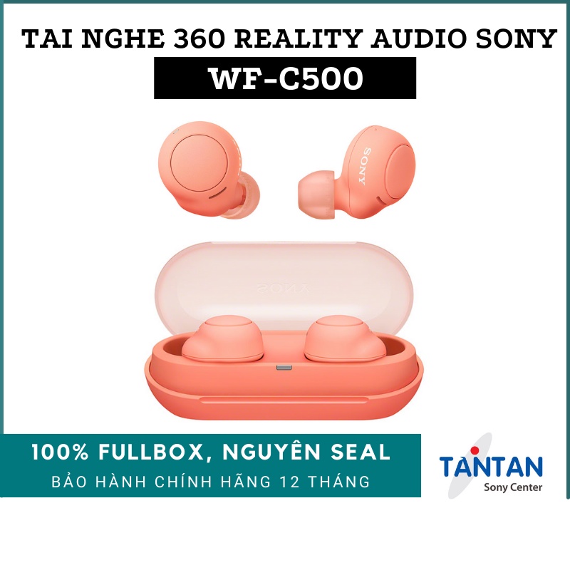 Tai Nghe In-ear BLUETOOTH Sony WF-C500 | DSEE - 360 Reality Audio - Pin:20H - Sạc nhanh - Fast Pair - Kháng nước IPX4