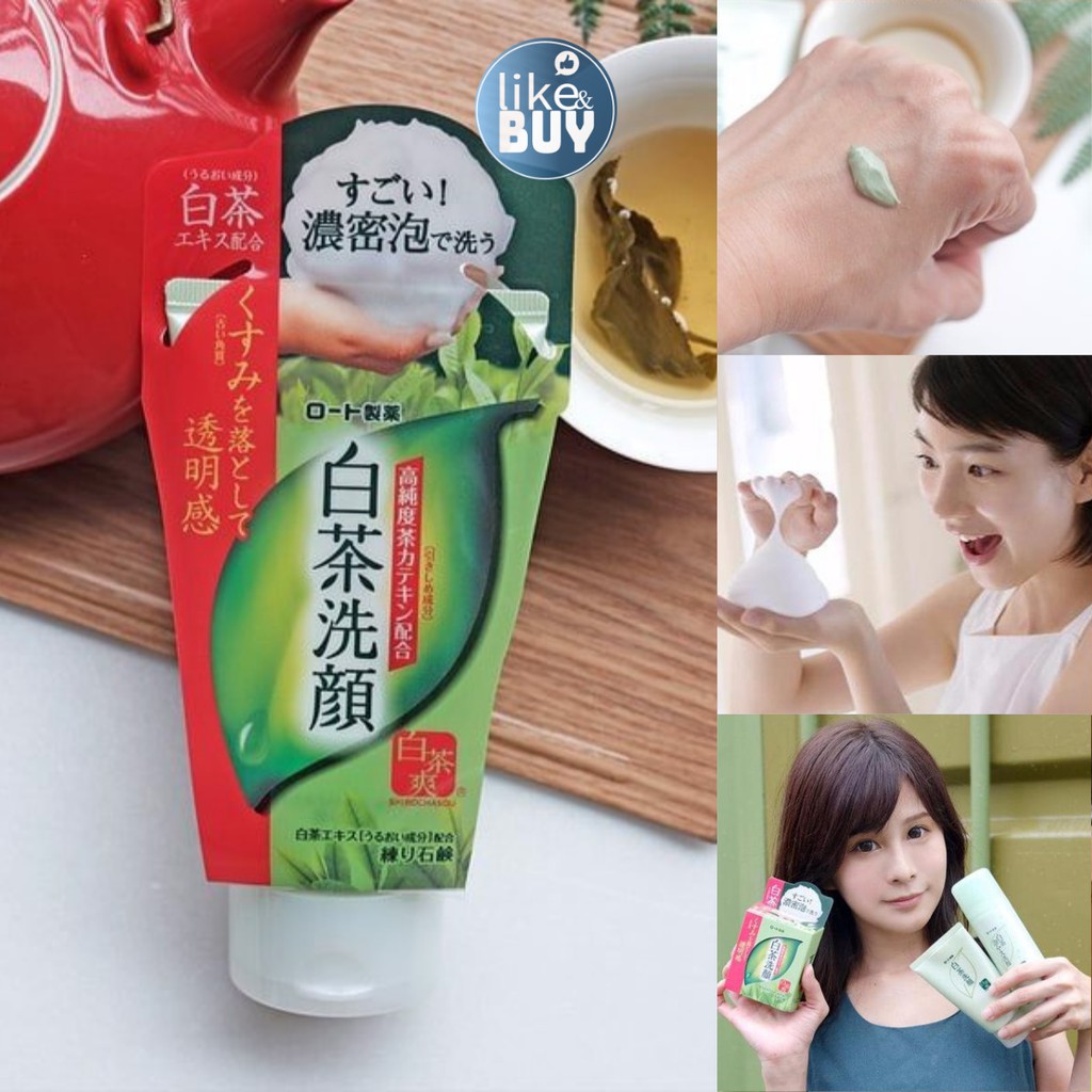 Sữa rửa mặt trà xanh nhật SHIROCHASOU GREEN TEA, dưỡng ẩm da 120g - hàng nội địa Nhật | BigBuy360 - bigbuy360.vn