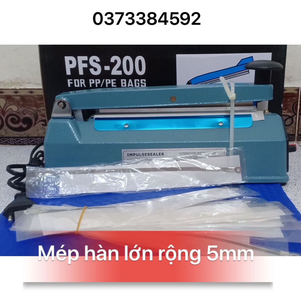 MÁY HÀN MIỆNG TÚI BAO BÌ 20cm x 5mm, ĐƯỜNG HÀN DÀI 20CM RỘNG 5MM - MÁY HÀN MÉP TÚI