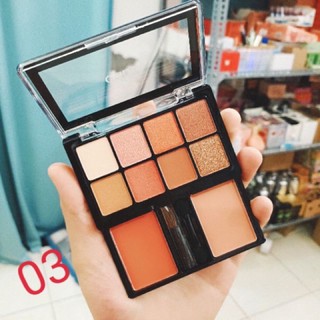 Phấn mắt ODBO 2 Tầng với 8 ô + 2 phấn má