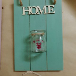 Bình treo giá gỗ chữ Home