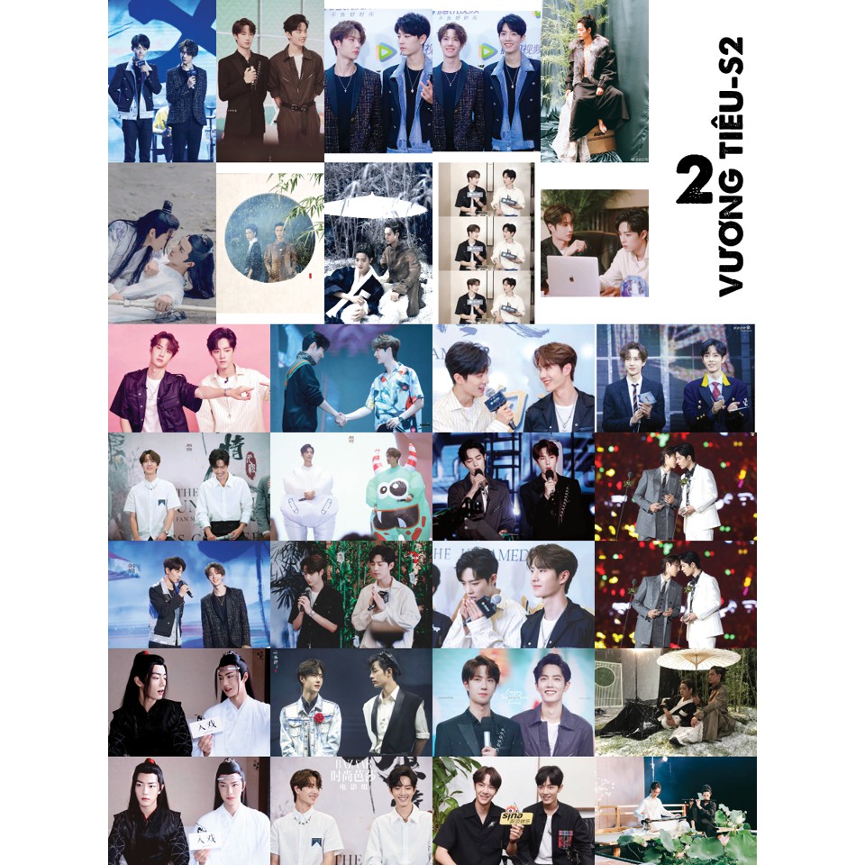 Combo 30 ảnh Vương Tiêu   6x9 ép nhựa siêu xinh