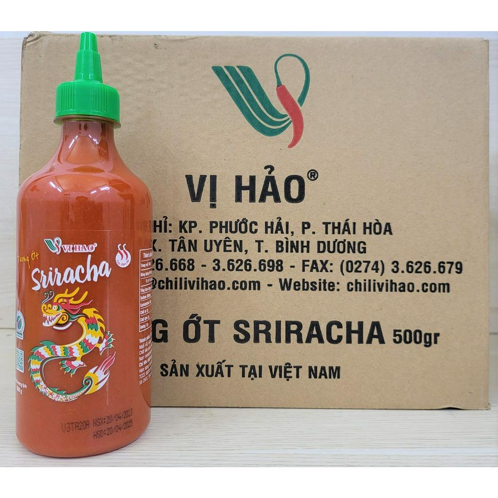 [THÙNG 12 chai x 500g] TƯƠNG ỚT SRIRACHA [VN] VỊ HẢO Sriracha Chilli Sauce