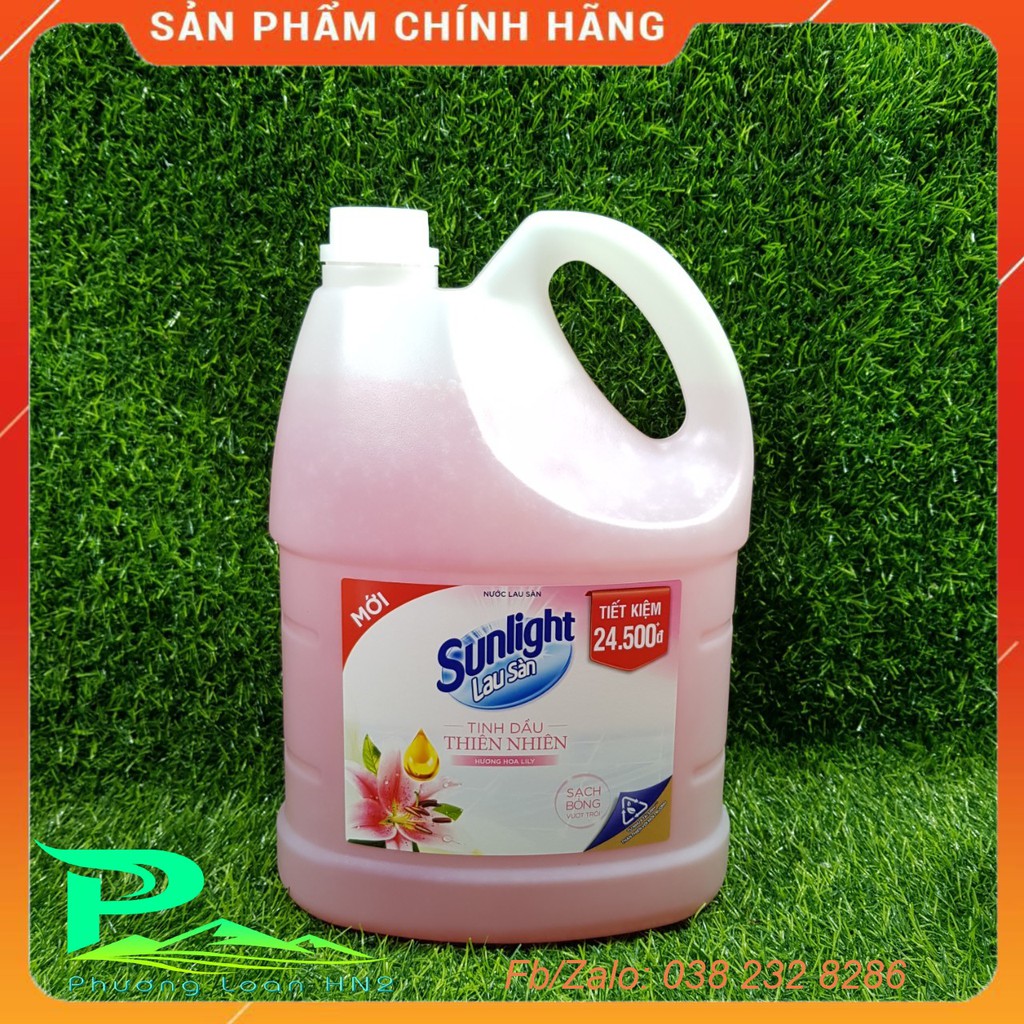 Sunlight lau sàn - Can 3,8kg, Nước lau sàn Sunlight can