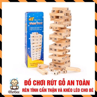 Bộ 54 Thanh gỗ dùng trong trò chơi rút gỗ đầy tiện lợi - size 17cm
