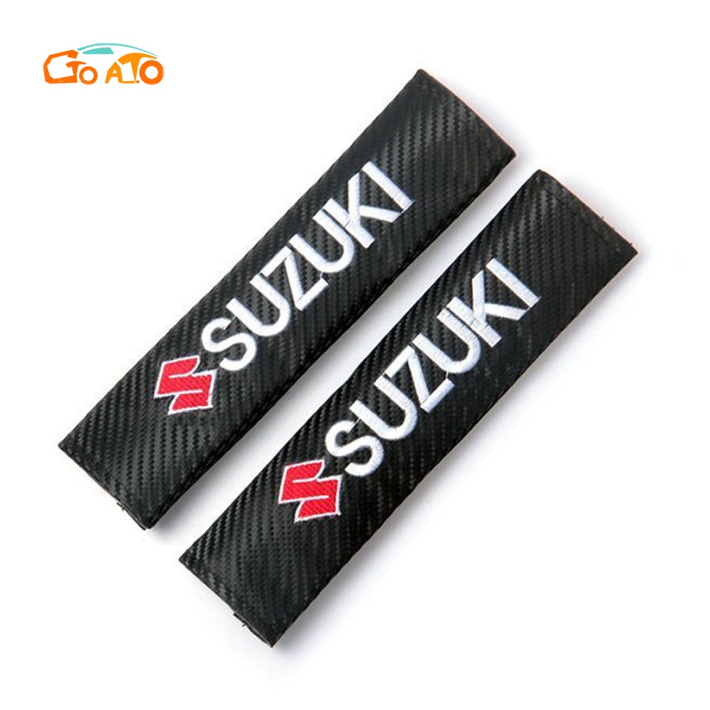 GTIOATO DâY Đai An ToàN Ô Tô Sợi Carbon BọC DâY An ToàN Xe HơI ChốT CàI DâY An ToàN Xe Ô Tô Đệm Bọc Dây Đai An Toàn Xe Hơi Phụ KiệN Ô Tô Cho Suzuki XL7 Swift Sport Vitara Dzire APV Ertiga Carry Celerio Ciaz Jimny Multicab Super SPresso