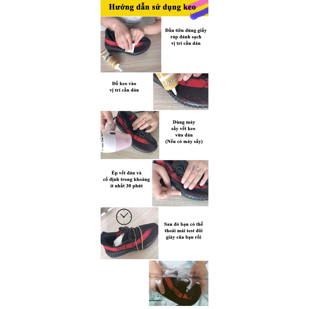 Keo dán giày bóng rổ chuyên dụng 1630 - Keo dán mép, dán đế giày thể thao