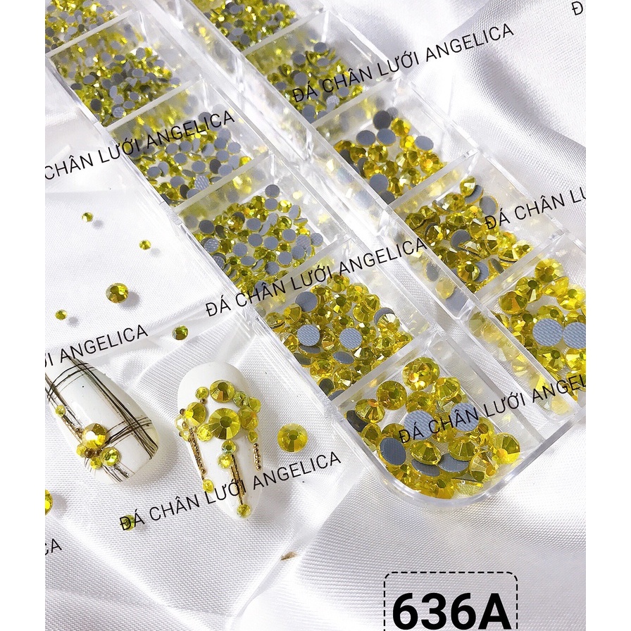Đá Chân Lưới 14 Khía Heaven Citrine ANGELICA 636A BEE NAILS