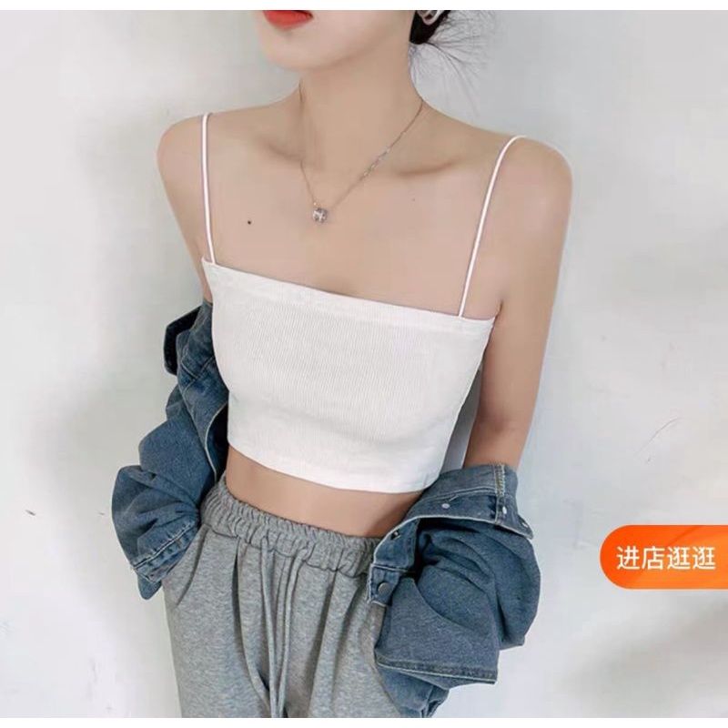 Áo Ống Croptop dây Tăm Chất Gân , Thoáng Mát, 2 Màu Siêu Hot | BigBuy360 - bigbuy360.vn
