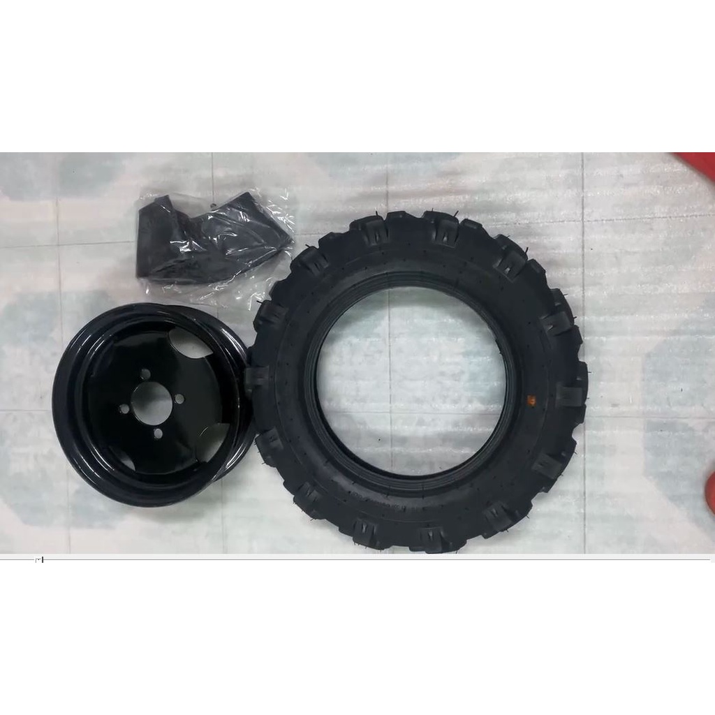 1 bánh gai 400-12 tim ốc lazang 7x10 bao gồm 1 lốp,1 săm,1 lazang.lốp 8pr.lazang tim lỗ đo vuông 7cm.đo chéo 10cm