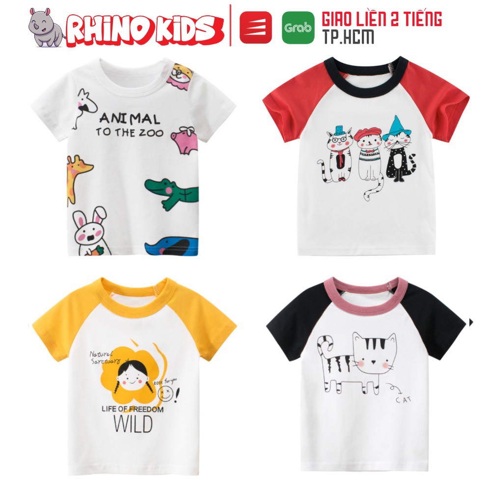 Áo thun bé gái 27Home in hình animals dễ thương chất liệu 100% cotton an toàn cho bé hàng chuẩn xuất Âu Mỹ