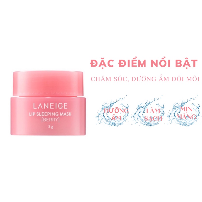 Mặt nạ ngủ môi Laneige 3g dưỡng ẩm dưỡng môi tẩy tế bào chết EMIO MN05