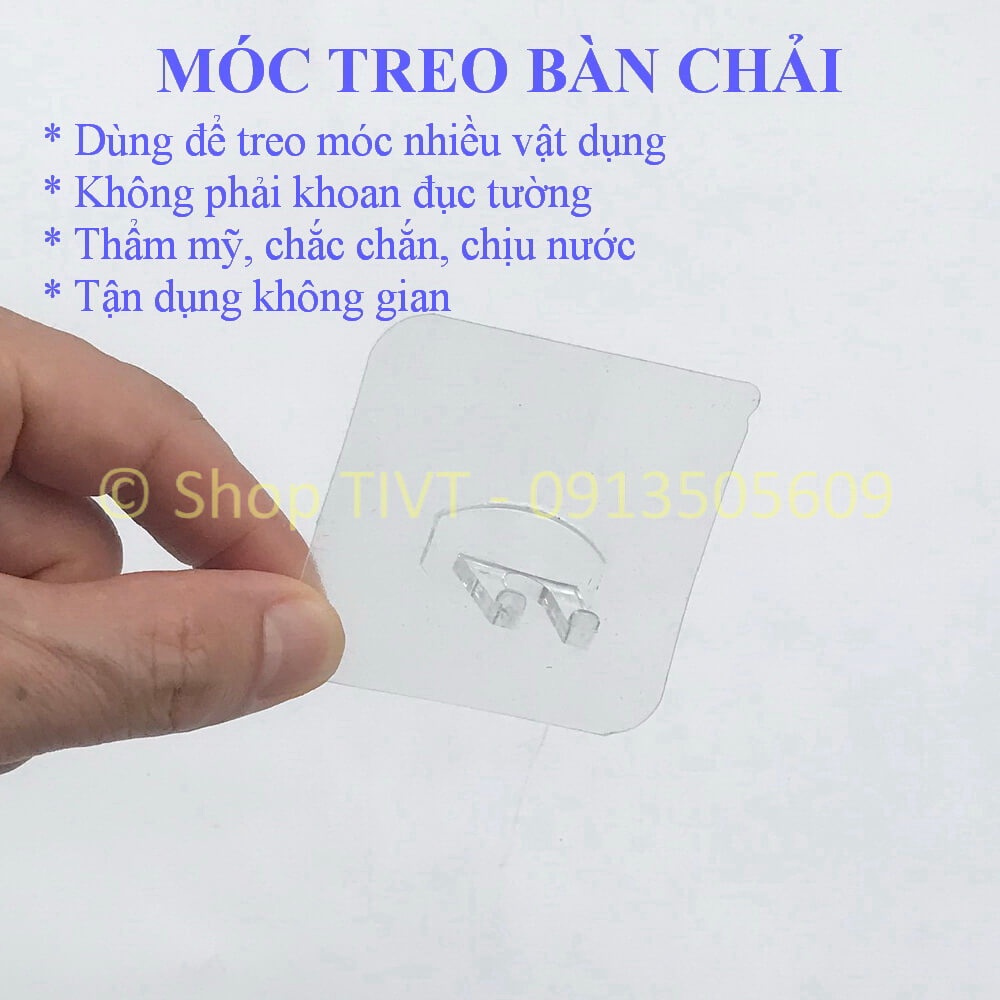 Miếng dán tường treo bàn chải, khăn mặt và nhiều đồ vật trong khu vực nhà tắm, nhà bếp, dễ làm, không khoan tường-TIVT