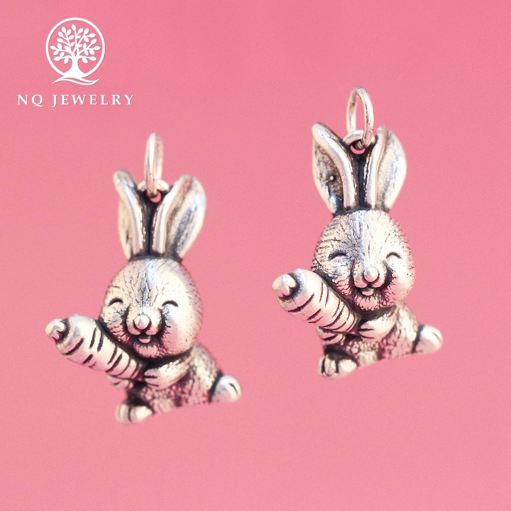 Charm treo thỏ cà rốt - NQ Jewelry