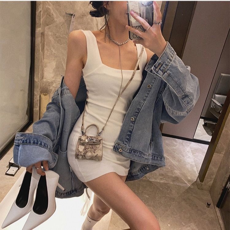 Túi Đựng Mỹ Phẩm Mini Mẫu Mới 2021 Họa Tiết Da Rắn Cá Tính Cho Nữ