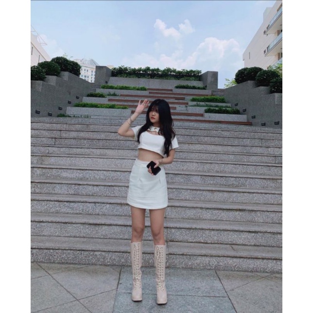 set croptop chân váy