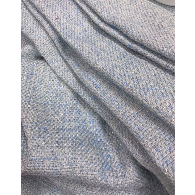 vải dạ tweed xanh